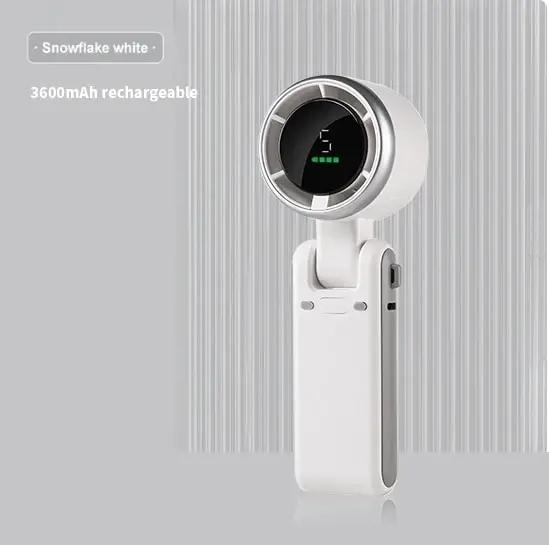 New Portable Handheld Personal Rechargeable Desk Fan LED Digital Display 180°Adjustable Rechargeable Air Fan , 5 Speed Win 2025