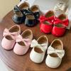 Newborn Baby Shoes Infant Girls Shoes PU Anti-slip Bowknot Classic Princess Dress Shoes Toddler First Walker Crib Shoe