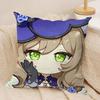 Lisa Cute Cute Genshin Impact Cushion Cover Silky Short Plush Invisible Zipper Dustproof Sofa Pillow Case For Home Decor