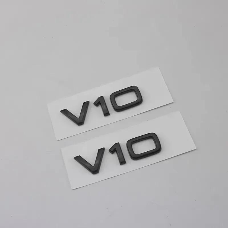 2PCS V6T V8T Emblem ABS 3D badge leaf label V10 V12 side label for A4L A5 A6L A7 Q3 Q6 Q7 car label displacement sticker
