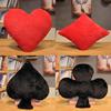 Classic Card Suit Plush Pillow With Soft Short Plush Cover For Home Decor And Lounge Comfort