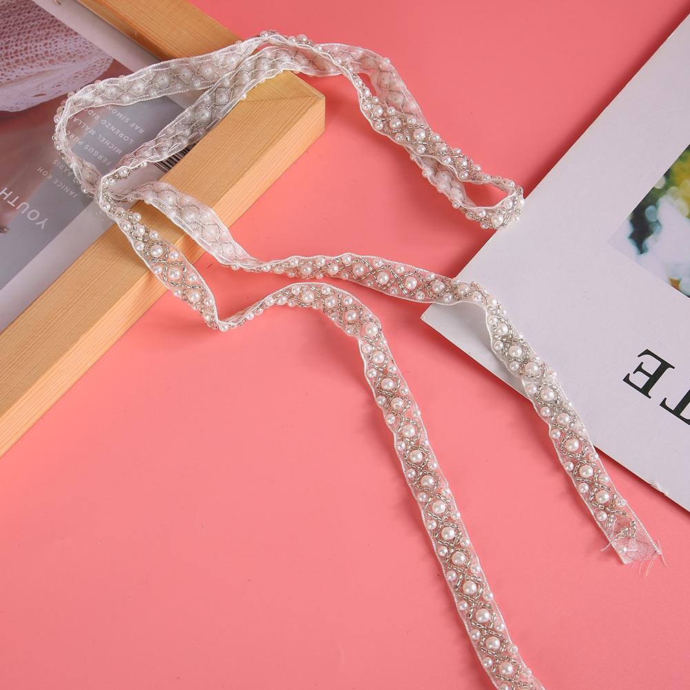 

1 ярд DIY ручной работы кружевная жемчужная лента тесьма отделка украшение аксессуары для одежды #3
