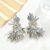 Exaggerated Wing Earrings Shaped Like Leaves Crystal Earrings Wheat Drop Earrings  Gift for Women