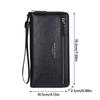 Fashion PU Leather Men Wallet Multi-card Slot Card Holder Clutch Bag Large-capacity Zipper Long Wallet