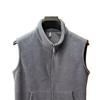 Men's Thick Berber Fleece Zipper Vest with Stand-Up Collar for Autumn/Winter