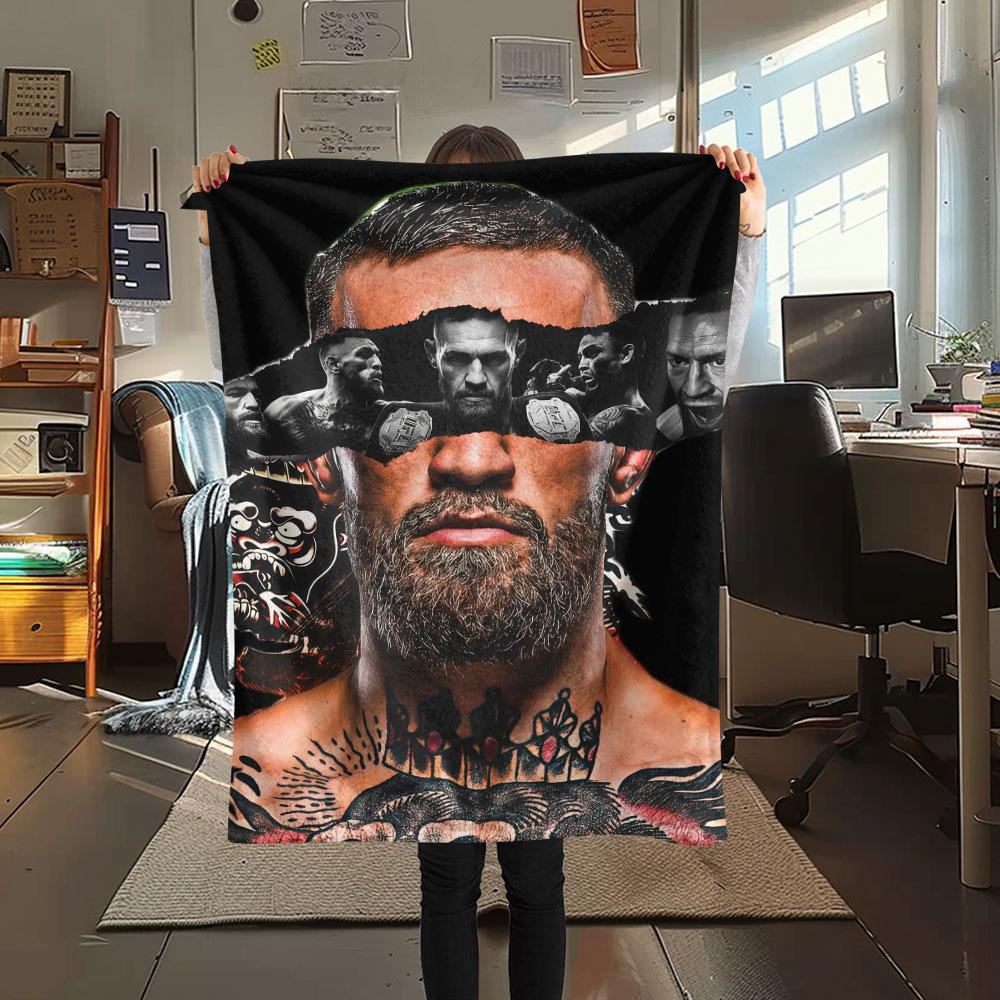 The Notorious Printed Flannel Blanket, Soft Throw for Bedroom Sofa, Washable, Christmas Present, Great Gift.