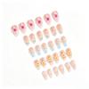 30-Piece Summer Style 3D Shell Press-on Nails, Medium-Long Almond Shape