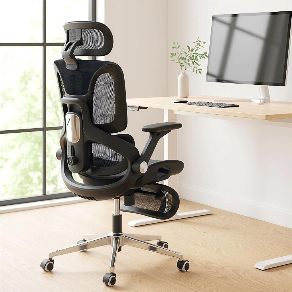 Ergonomic Office Chair, High Back Mesh Desk Chair, Black
