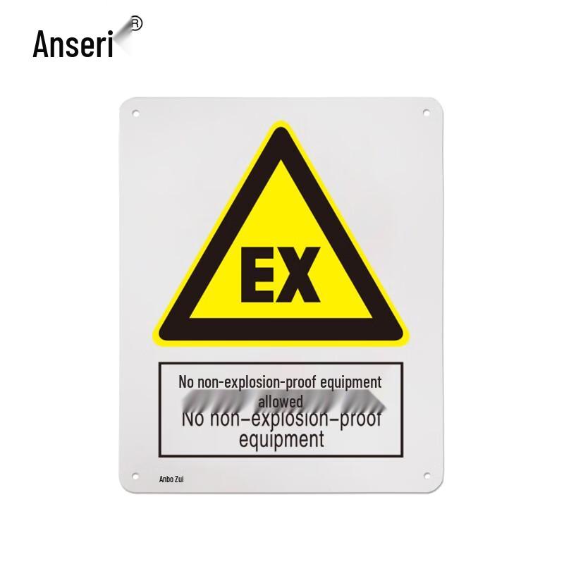 Ancellry No Non-Explosion-Proof Equipment Warning Safety Sign 40x50cm