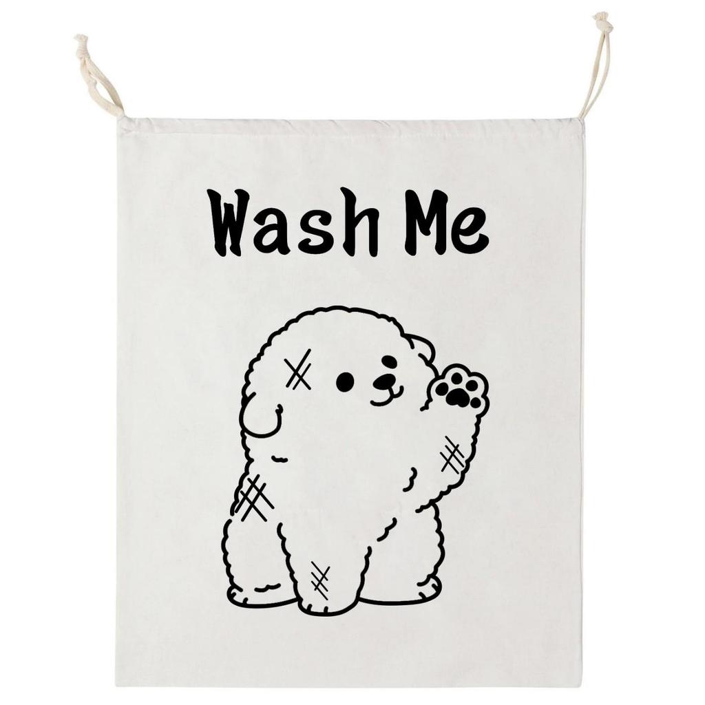Custom Logo Cotton Drawstring Canvas Pouch - Clothes Storage Linen Bag