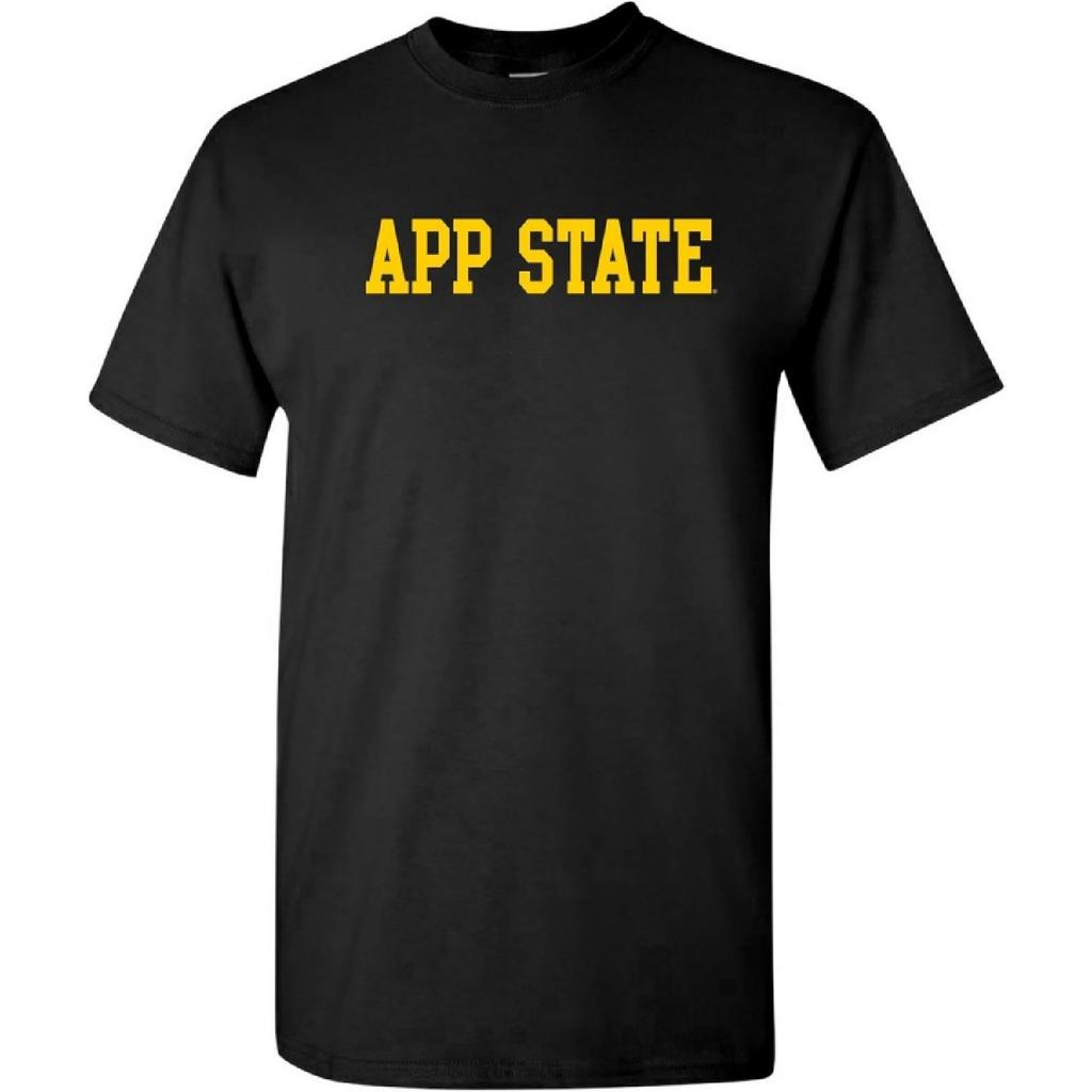 AS01 - Appalachian State Mountaineers Basic Block T-Shirt - X-Large - Black