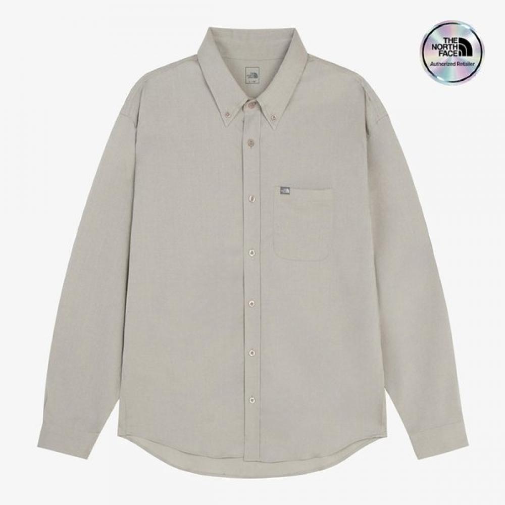 The North Face Men S Voice Shirt Warm Gray Nh8lr58b WARM GRAY/090