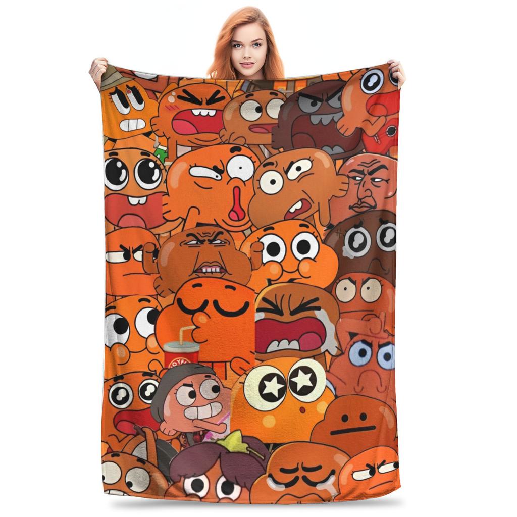 The Amazing World of Gumballs Blanket Super Soft Cozy  Throw Blankets for Bed 50x60 Inch Multiple Sizes Bedspread