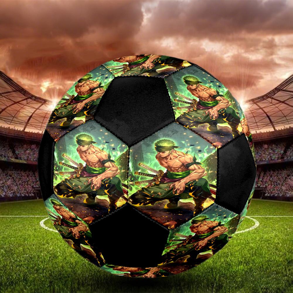 1pc Roronoa Zoro One Piece Football Soccer Ball Size 5 Indoor Soccer Ball Fashion Colorful  Backyard Game -Great For Sports Fans Gift HE29