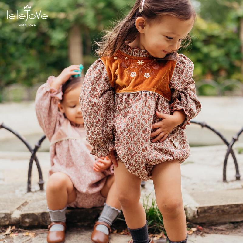 LELE JOVE Nordic Style Baby Girl Floral Romper