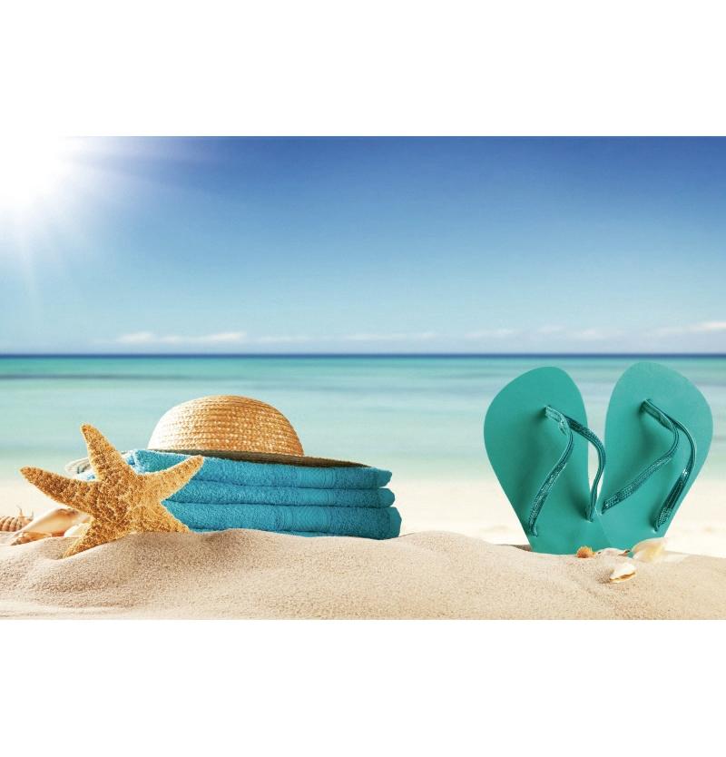 Decorazione Sfondo Spiaggia Tropicale Conchiglia Stella Marina Vacanza Estiva Per Festa in Piscina Sfondi Per Fotografie