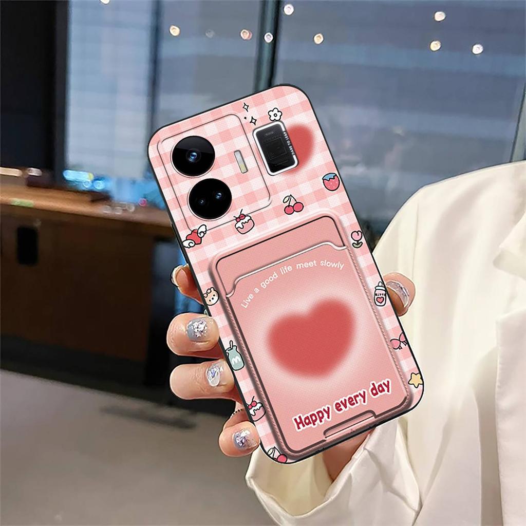 Waterproof Card Bag Phone Case For OPPO Realme GT NEO5/240W/Realme GT3 Fashion Design Dirt-resistant Cover Cartoon Cute