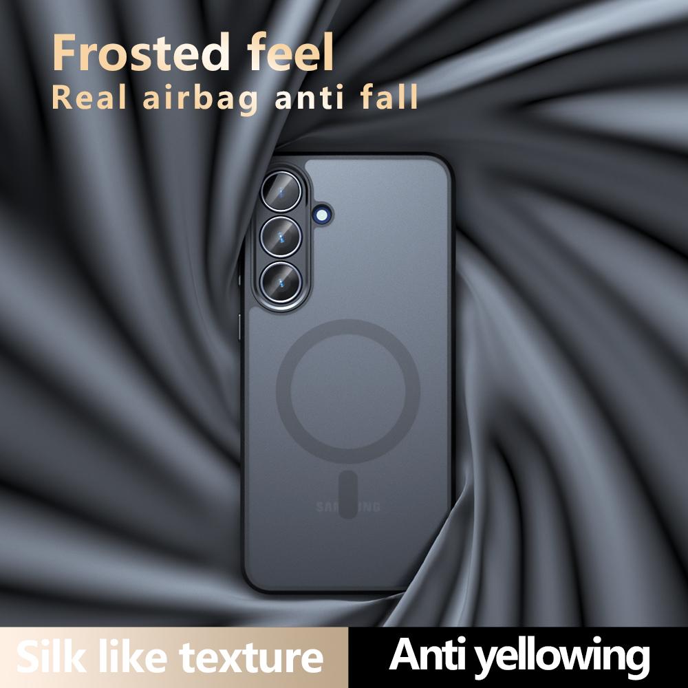 For Magsafe Magnetic Wireless Charging Case For Samsung Galaxy S25 FE S25FE 5G Shockproof Matte Back Cover Coque