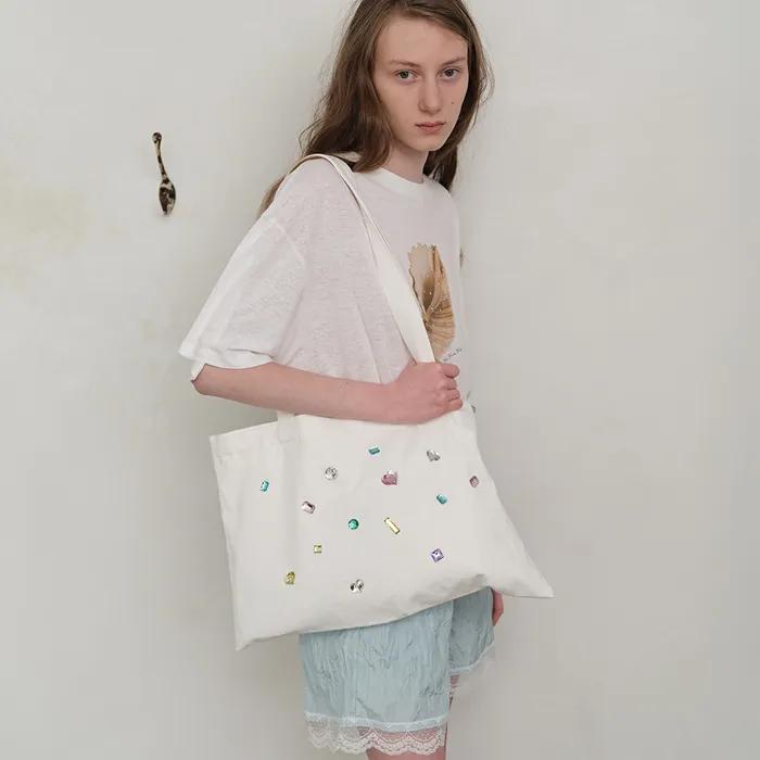 Scattered Jewel Bag, White