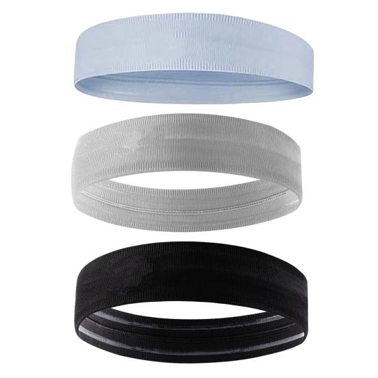 2Pcs Workout Headbands Super Soft Non-slip High Elastic Solid Color Running Jogging Sports Sweatbands