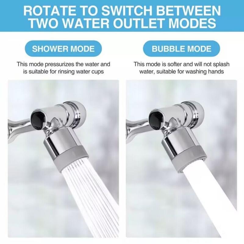 Tutto Metallo 99% Universale Rotazione 1080° Testa Spruzzatore Rubinetto per Estensore Aeratore Ugello Gorgogliatore Rubinetto Cucina Lavabo Braccio Robotico