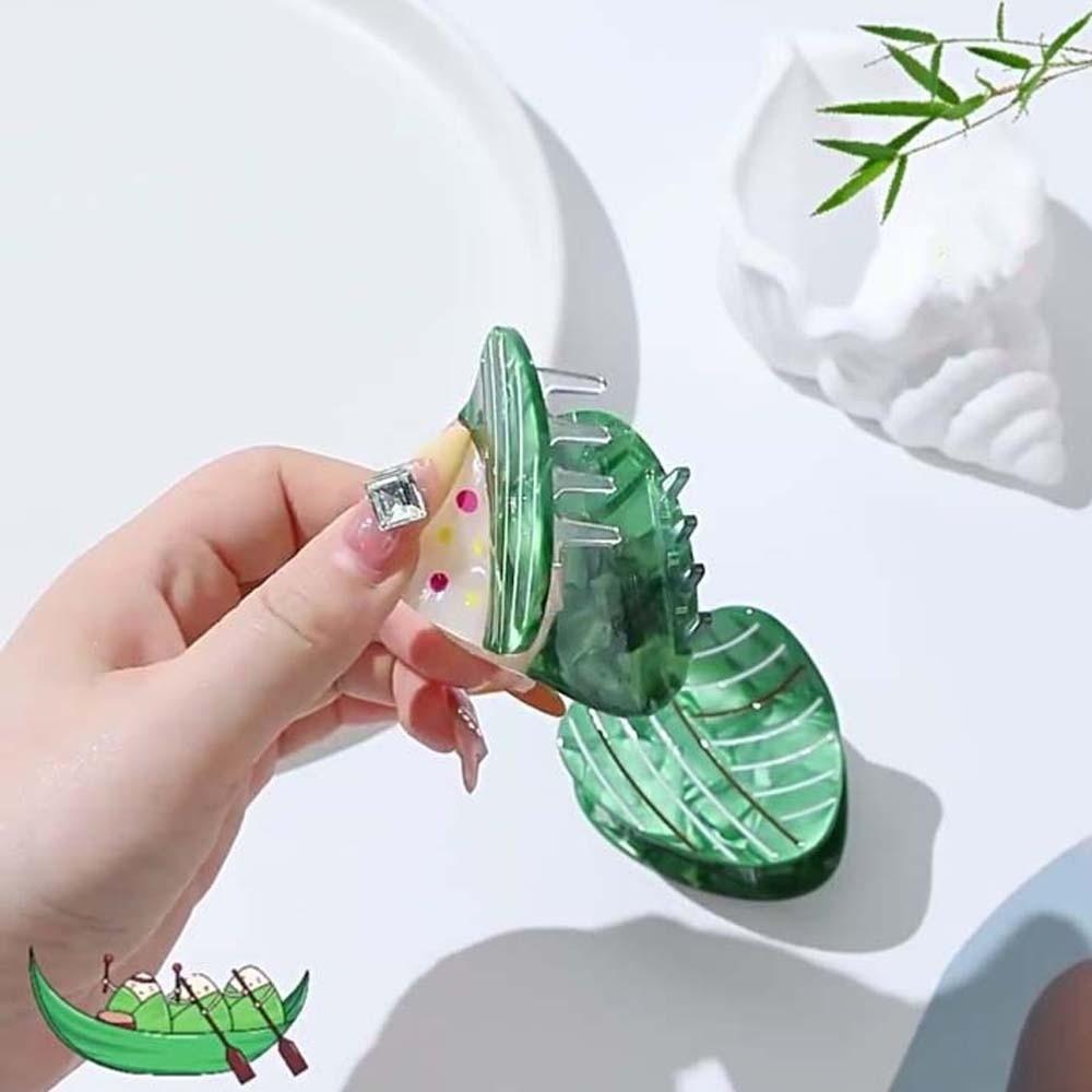 Sweet Acetic Acid Hair Claw High-Quality Rice Dumpling Hairgrips Zongzi Shark Clip Daily