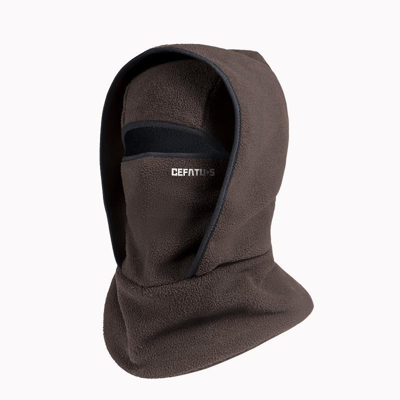 Winter Warm Hat Scarf Face Mask Hat 3 in One Outdoor Skiing Riding Windproof Warm Hat Riding Mask Fleece  Cycling Cap Cold-proof