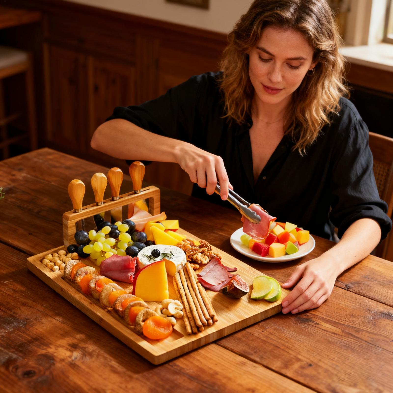 

Cheese Serving Board Appetizer Meat Platter Party Supplies Charcuterie Tray Cheese Platter For Candy Snack Dessert Fruit Indoor China Mainland