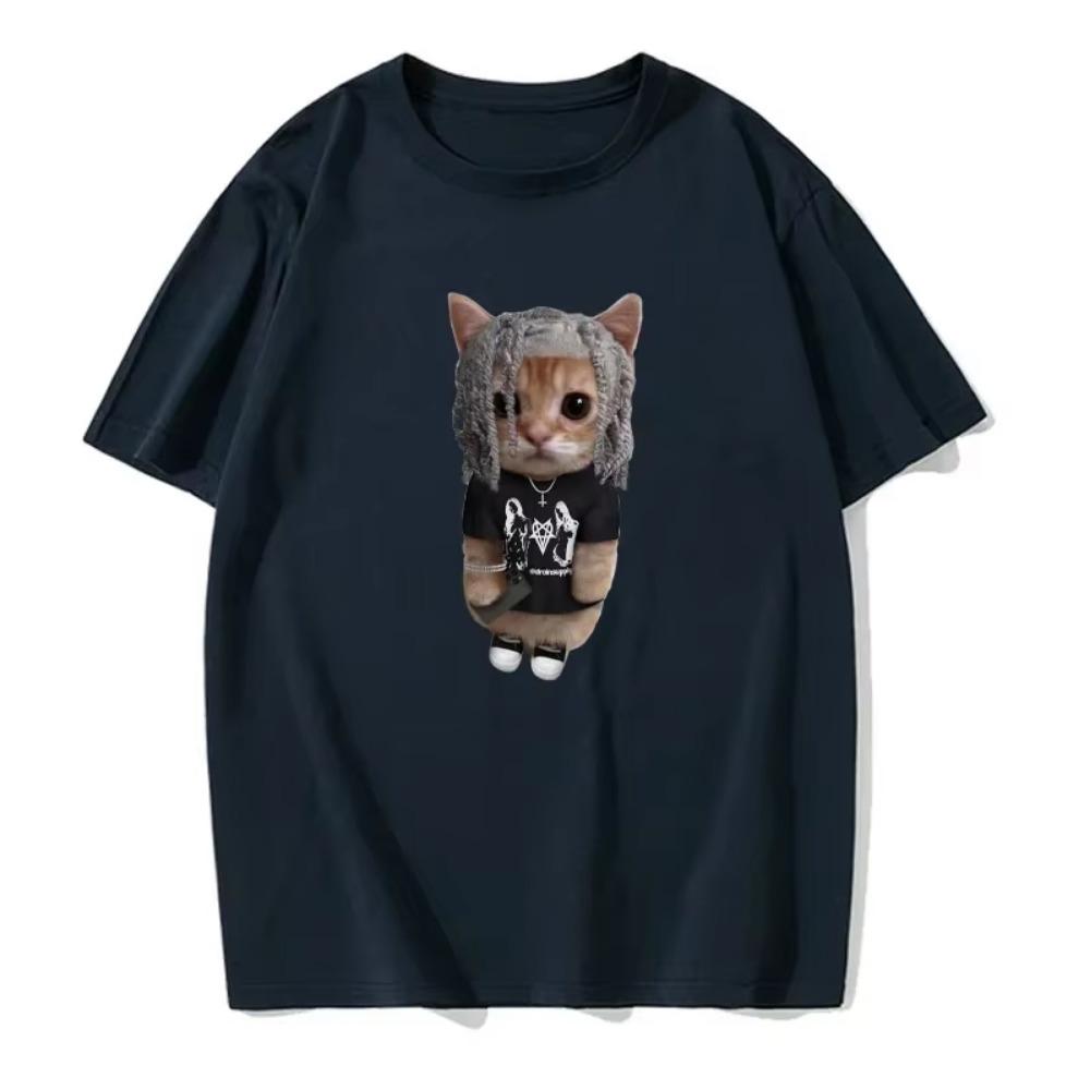 Tricou Casual Amuzant cu Imprimeu 3D Pisică pentru Bărbați și Femei, Tricouri de Vară Harajuku, Haine la Modă pentru Fete și Băieți