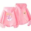 Sailor Moon Autunnale Stile Zip Ragazza Viola Rosa Top Felpa Bambini con Zip Cappotto Ragazzo Felpe Bambino