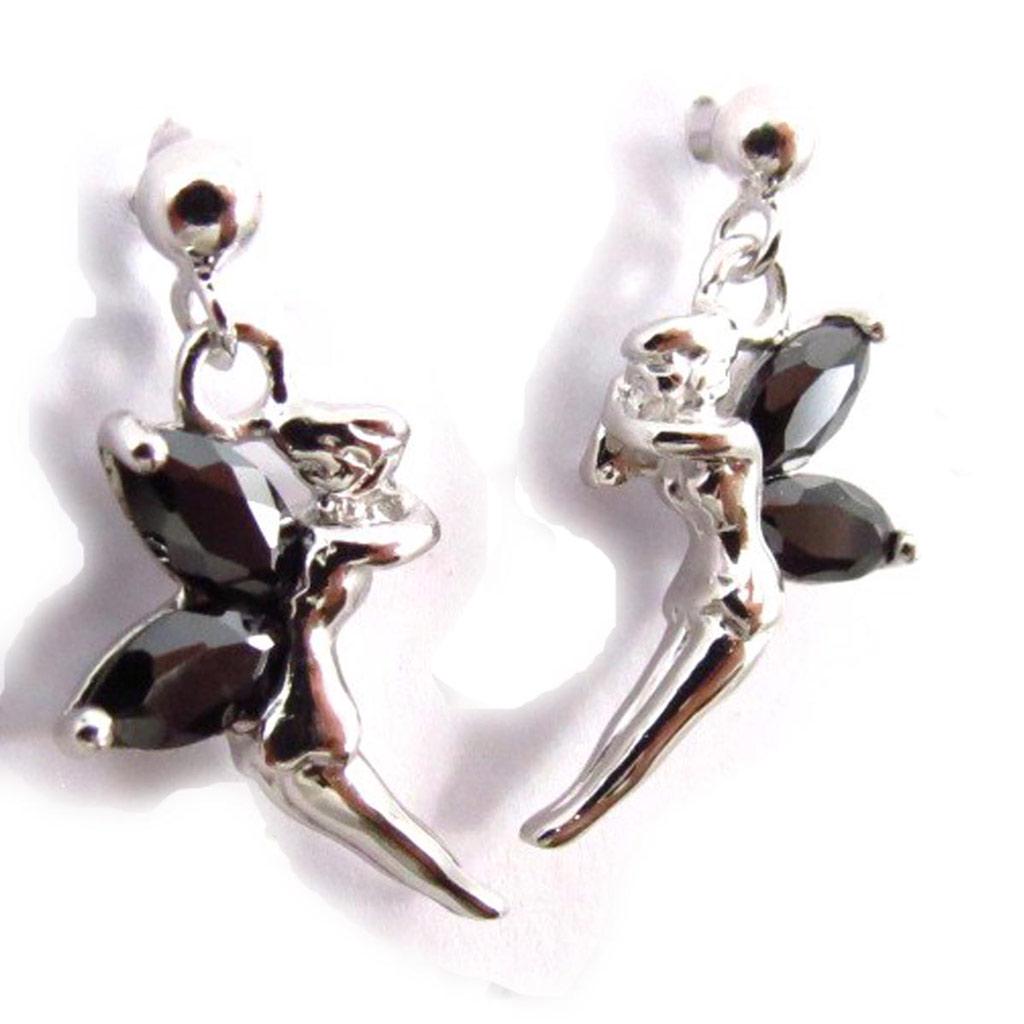 Les Trésors De Lily [F6215] - BO Silver 'Tinkerbell' Black Silver (rhodium-plated) - 19 Mm