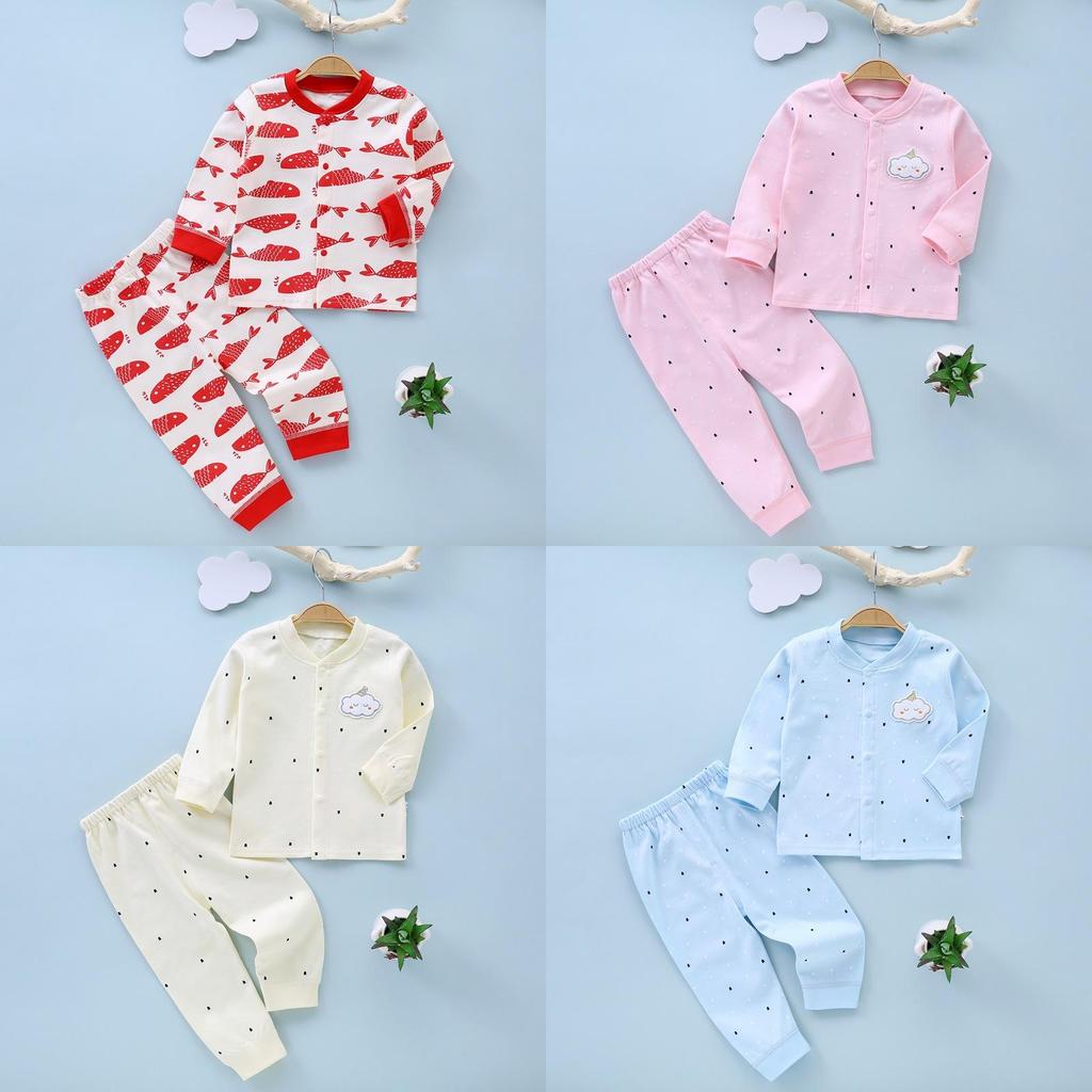 Baby Cotton Underwear Set With Open Front Cardigan For Newborns And Toddlers