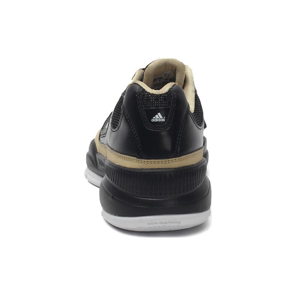 Adidas Round Toe Lace-Up Non-Slip Durable Low-Top Basketball Shoes Men sneakers Black D73917