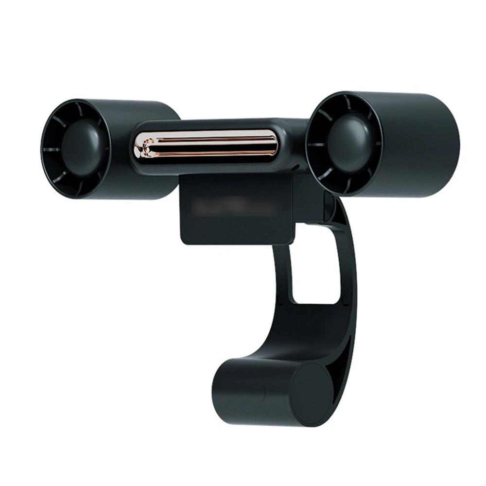 

Маленький вентилятор для экрана USB безлопастной вентилятор с клипсой Портативный мини-вентилятор с ночной подсветкой Трехскоростной регулируемый подвесной вентилятор для экрана компьютера чёрный