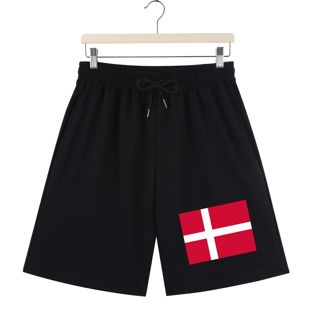 

Denmark Flag Printed Pants Mens Summer Oversized Wide Knee Length Shorts Jogging Pocket Shorts Basics High Clothes S