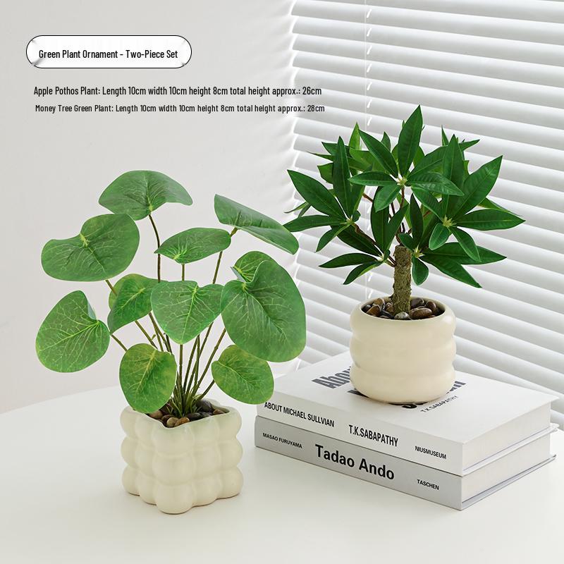 Nordic Indoor Desktop Bonsai: Artificial Green Plants for Office Decoration