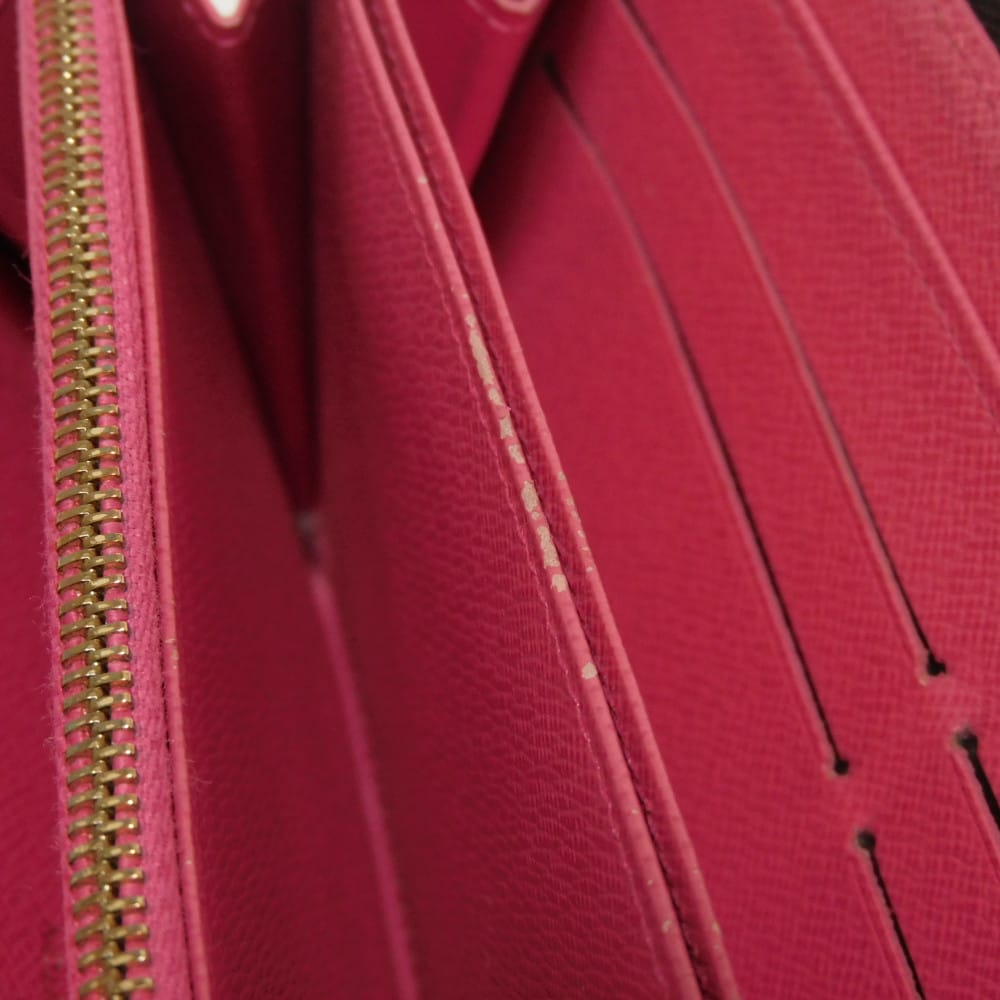 Used 12564 Zippy Wallet M60936 7940 Old Model LV Logo Flower Pink Zip Around Monogram V-Line Grenade Unisex from Japan