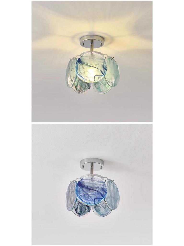 Murano Retro Französische Luxus Deckenleuchte aus der Mitte des Jahrhunderts für Balkon, Flur, Garderobe und Eingang