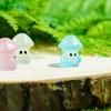 100Pcs Luminouses Resins Miniature Mushroom Glowing In Dark Miniature Mushroom DIY for Garden Decorations
