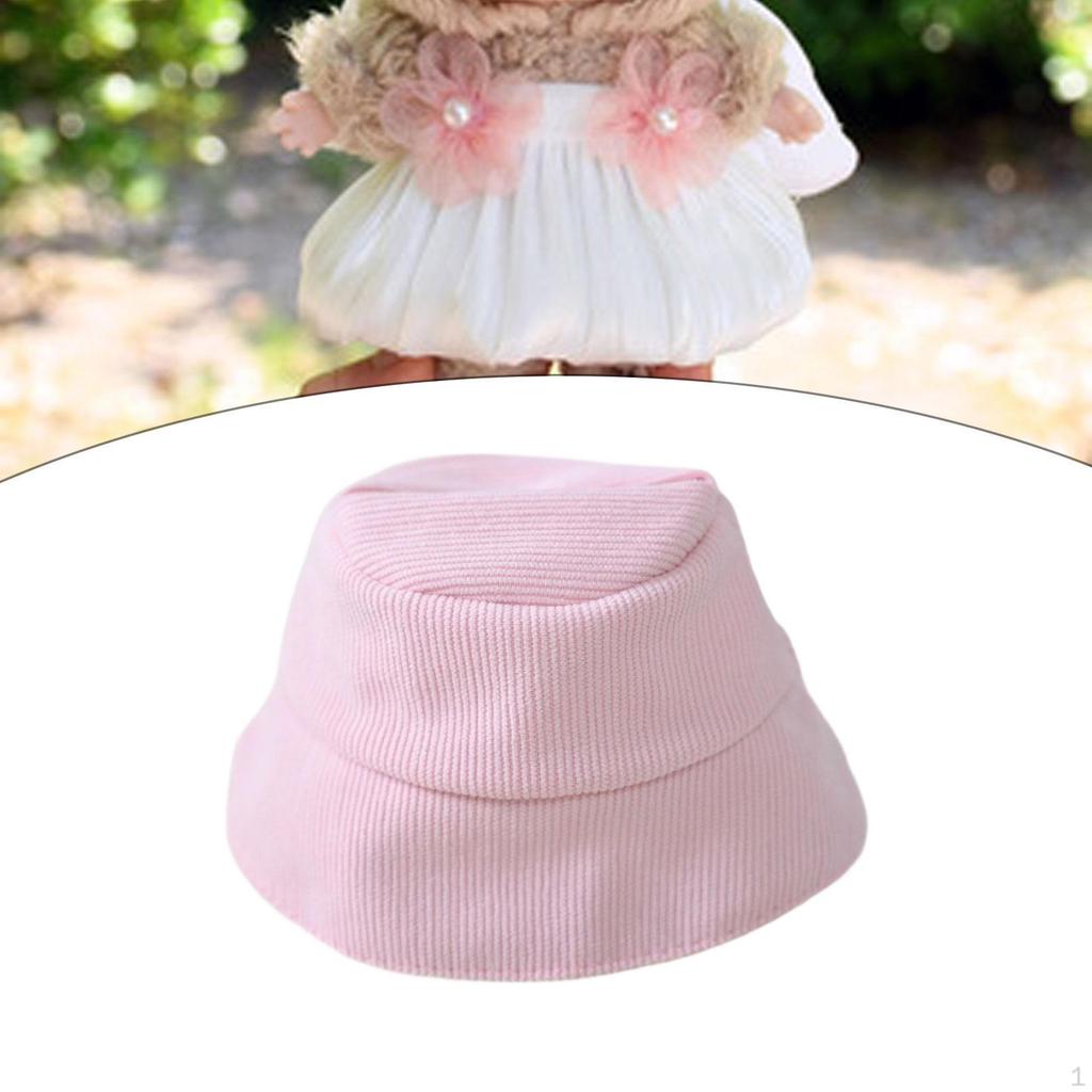 Doll Hat for 17 Cm Dolls, Bucket Hat, Photo Props, Premium, Role Play, Decorative Stylish,