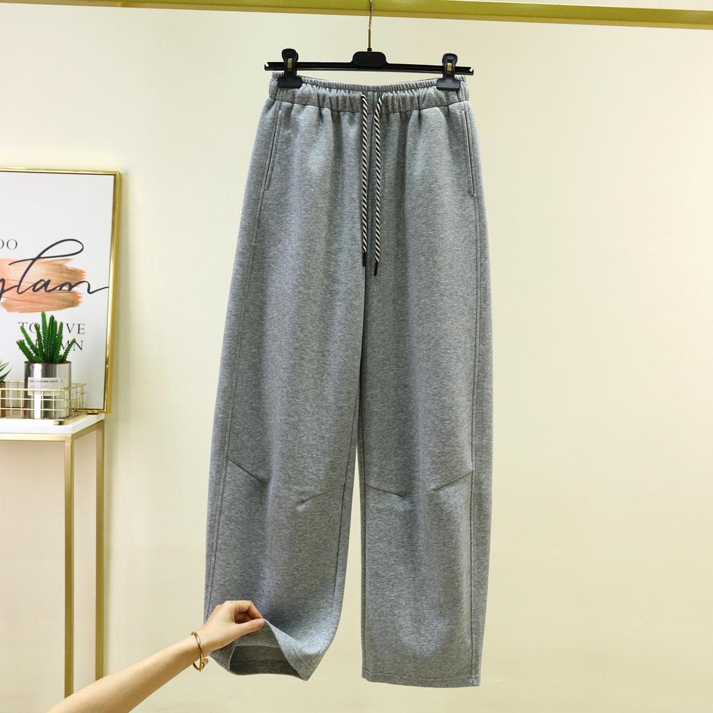 Spring Women's High-Waisted Wide-Leg Cotton Pants
