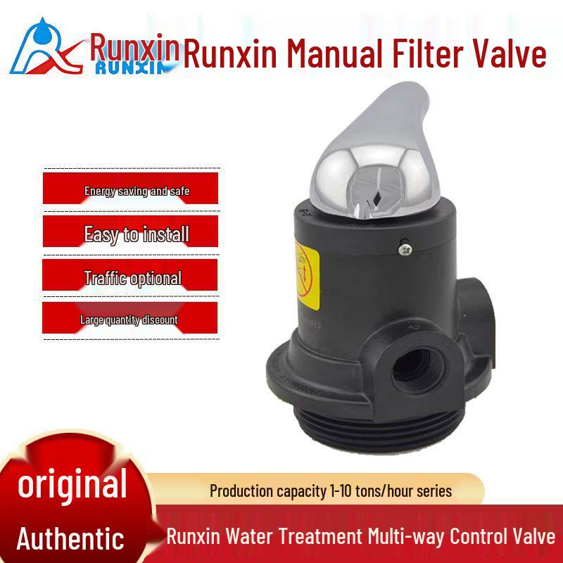 

Runxin Multi-Way Water Treatment Valve for Softening and Backwashing 2 ton/Metal Handle, 4 Points