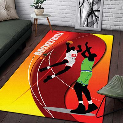 Alfombra grande de baloncesto para sala de estar, alfombra con estampado 3D, alfombra para dormitorio, alfombra suave, decoración del hogar, tapete para mesa, tapete para mascotas