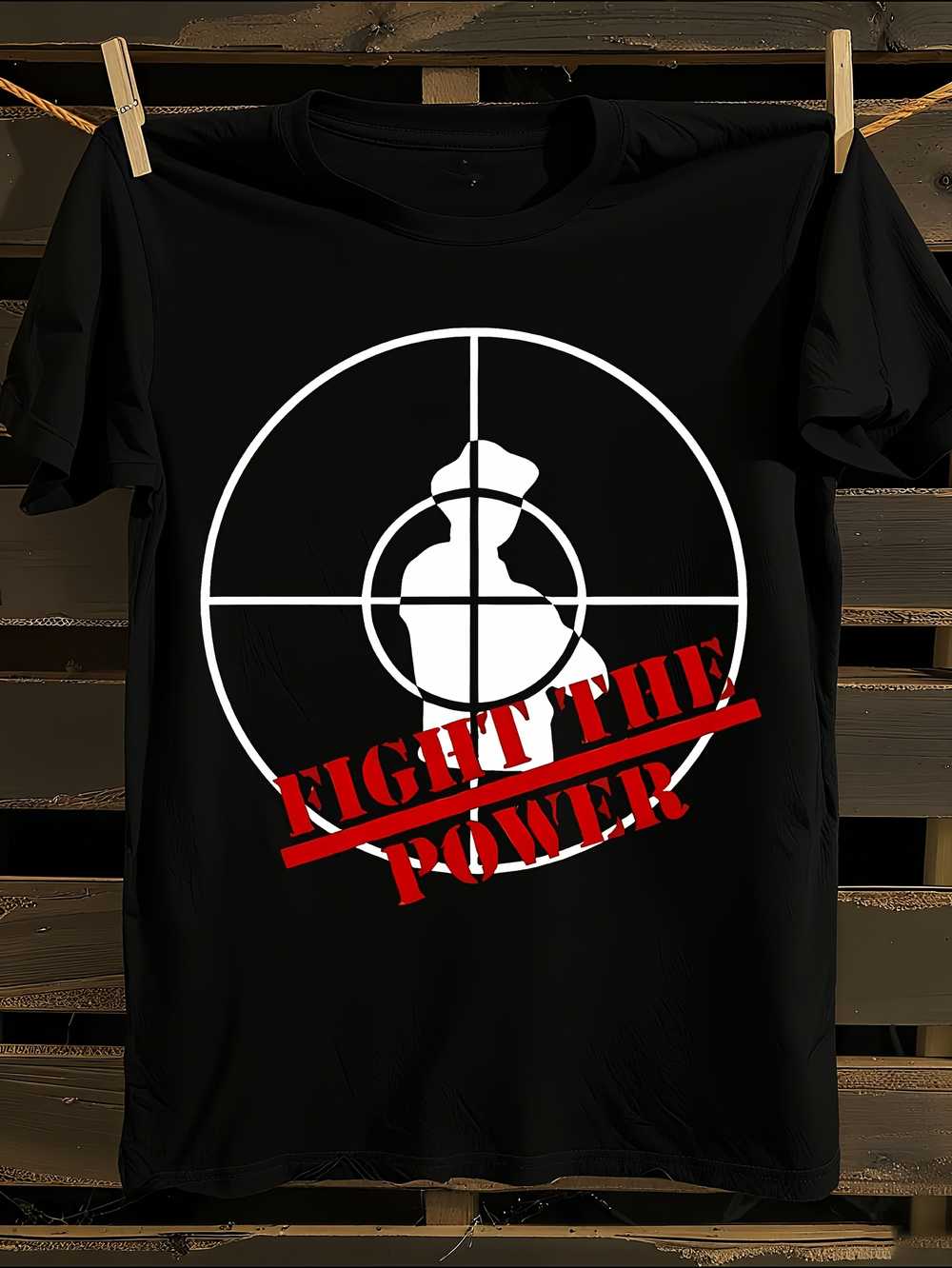

Vintage Anime Fight The Power Graphic Black T-Shirt XXXXL