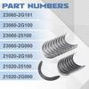 21020-25120 Con Rod & Crankshaft Main Bearing Set - Fits for Forte Koup Coupe Sportage Optima Sonata G4KC 2.4L, Replace 23060-25120 21020-25150