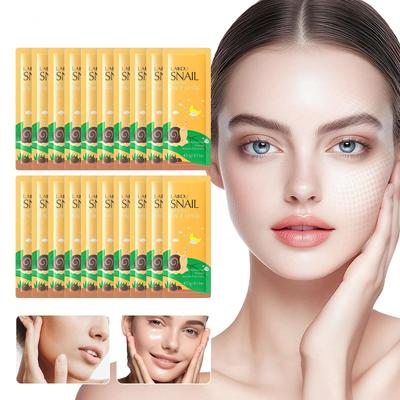 Mascarilla de Sábana para Dormir de Caracol Hidratante Colágeno Reparación Nocturna Antienvejecimiento Iluminadora Tratamiento para el Cuidado de la Piel
