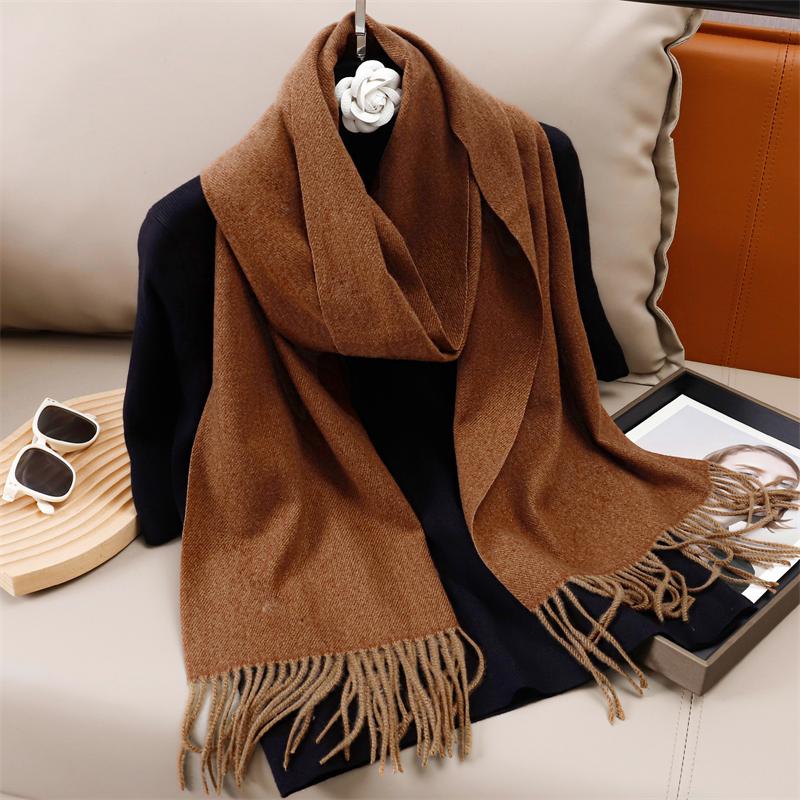 Winter Solid Scarf Women Cashmere Soft Warm Scarves Hijab Female Long Headband Shawl Wrap Bandana Foulard Echarpe Poncho Stoles