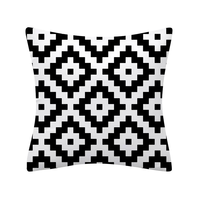 

Geometry cushion cover 45x45 polyester pillowcase decorative sofa s home decor covers blue yellowblack 12x12Inch
