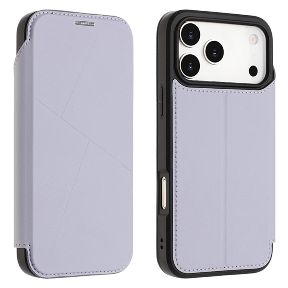 For iPhone 17 Pro Case Magnetic Closure Card Slot Leather Flip Phone Cover