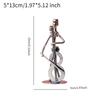 Musical Man Statue, Iron Wires and Screws Statue Home Decor, Musician Tabletop Figurine Desk Decoration for Bookshelf